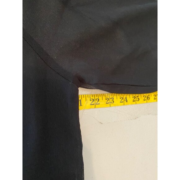 Venezia Black Sheer Lace Trim Dress Scoop Neck Short Sleeve 18W - Picture 6 of 10